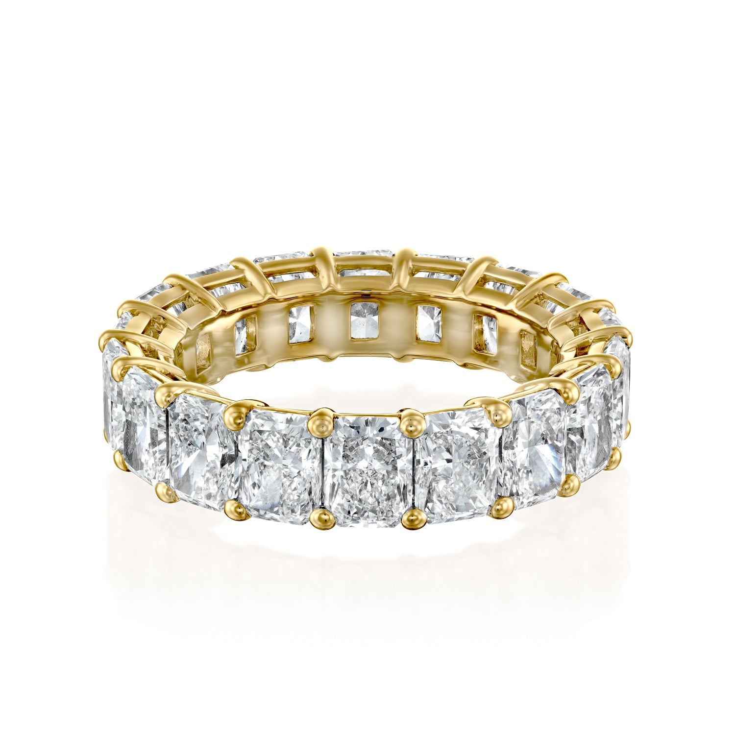 7ct Ophelia Round Cut Moissanite Ring - Gold