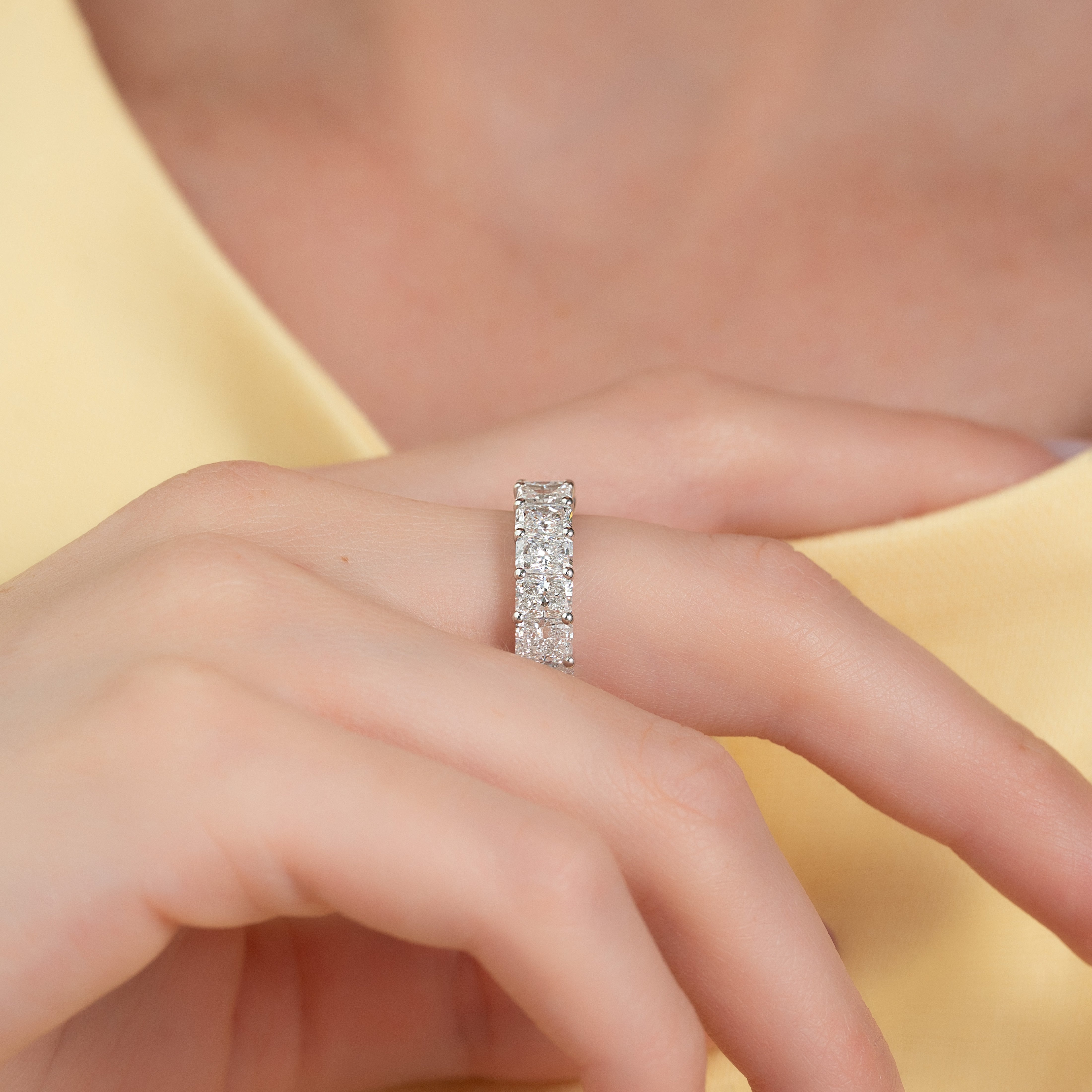 7ct Ophelia Round Cut Moissanite Ring - Silver