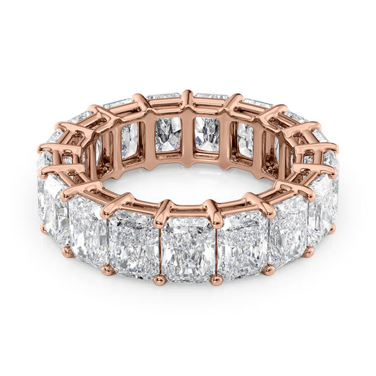 8ct Monica Round Cut Moissanite Ring - Rose Gold
