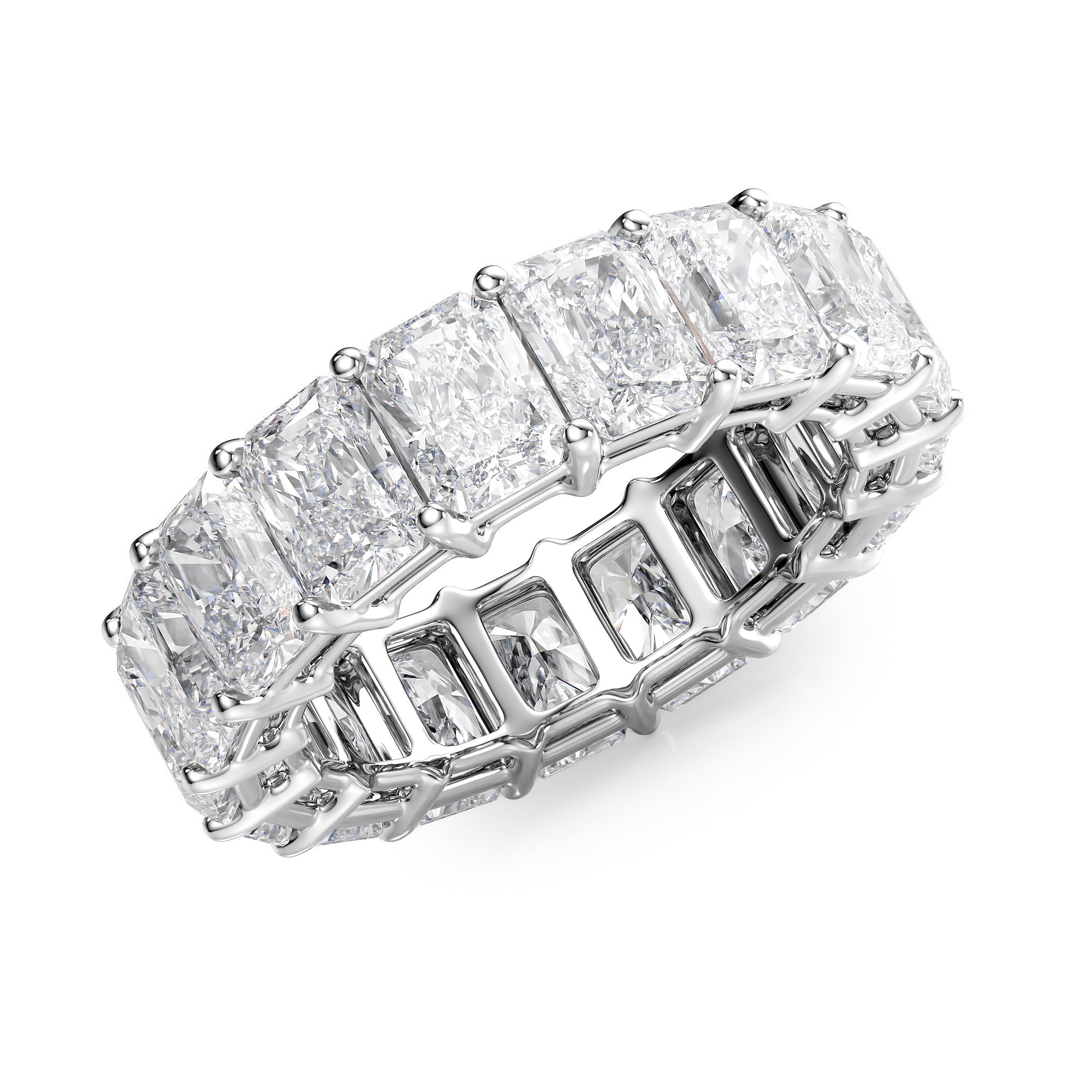 8ct Monica Round Cut Moissanite Ring - Silver