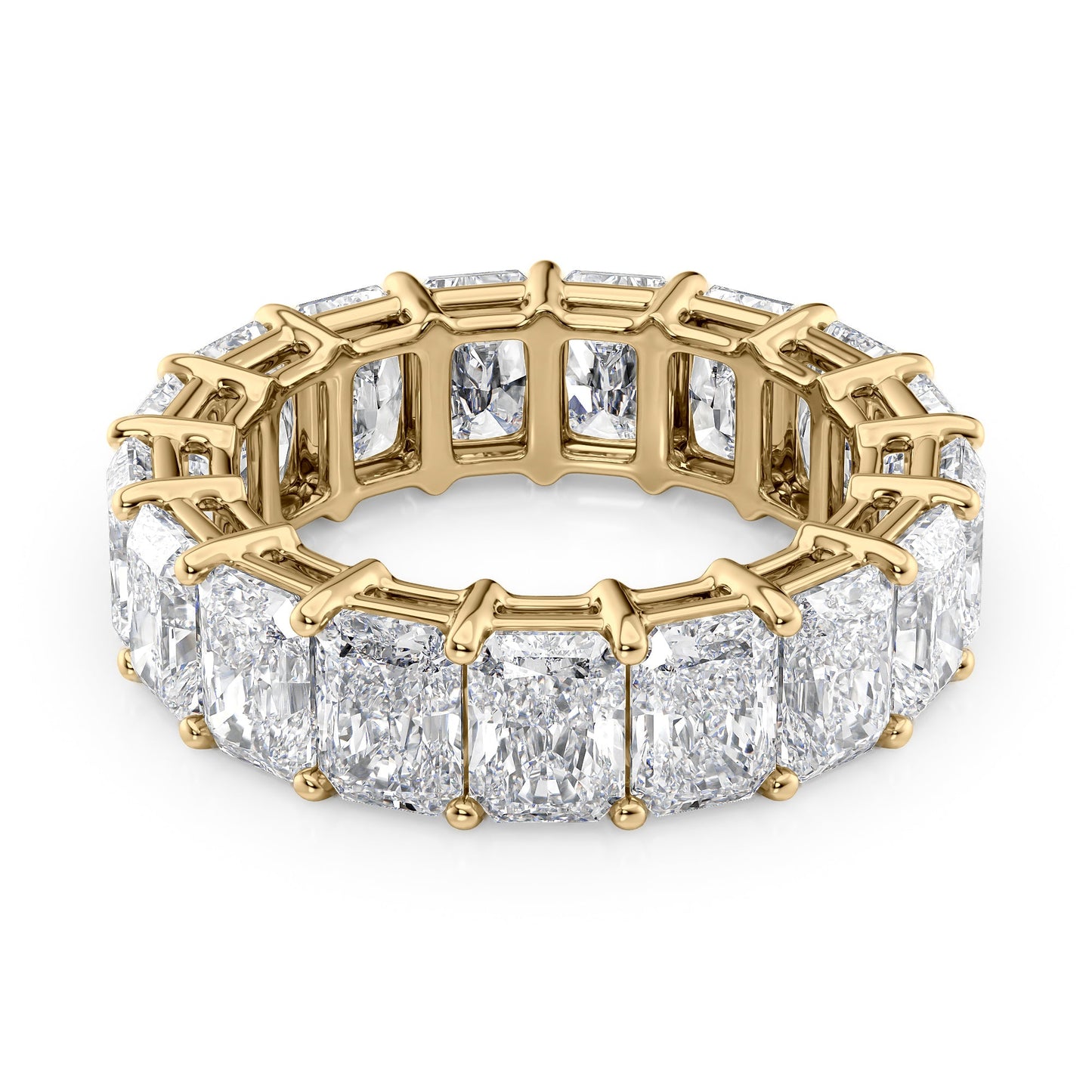 8ct Monica Round Cut Moissanite Ring - Gold