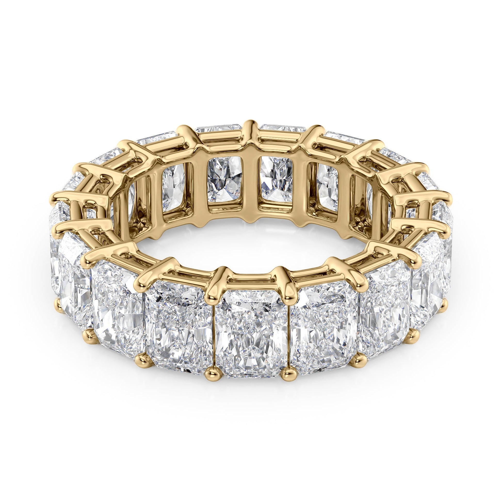 8ct Monica Round Cut Moissanite Ring - Gold