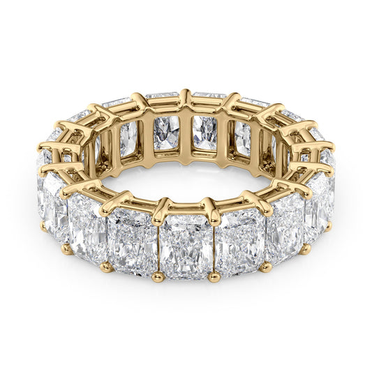 8ct Monica Round Cut Moissanite Ring - Gold