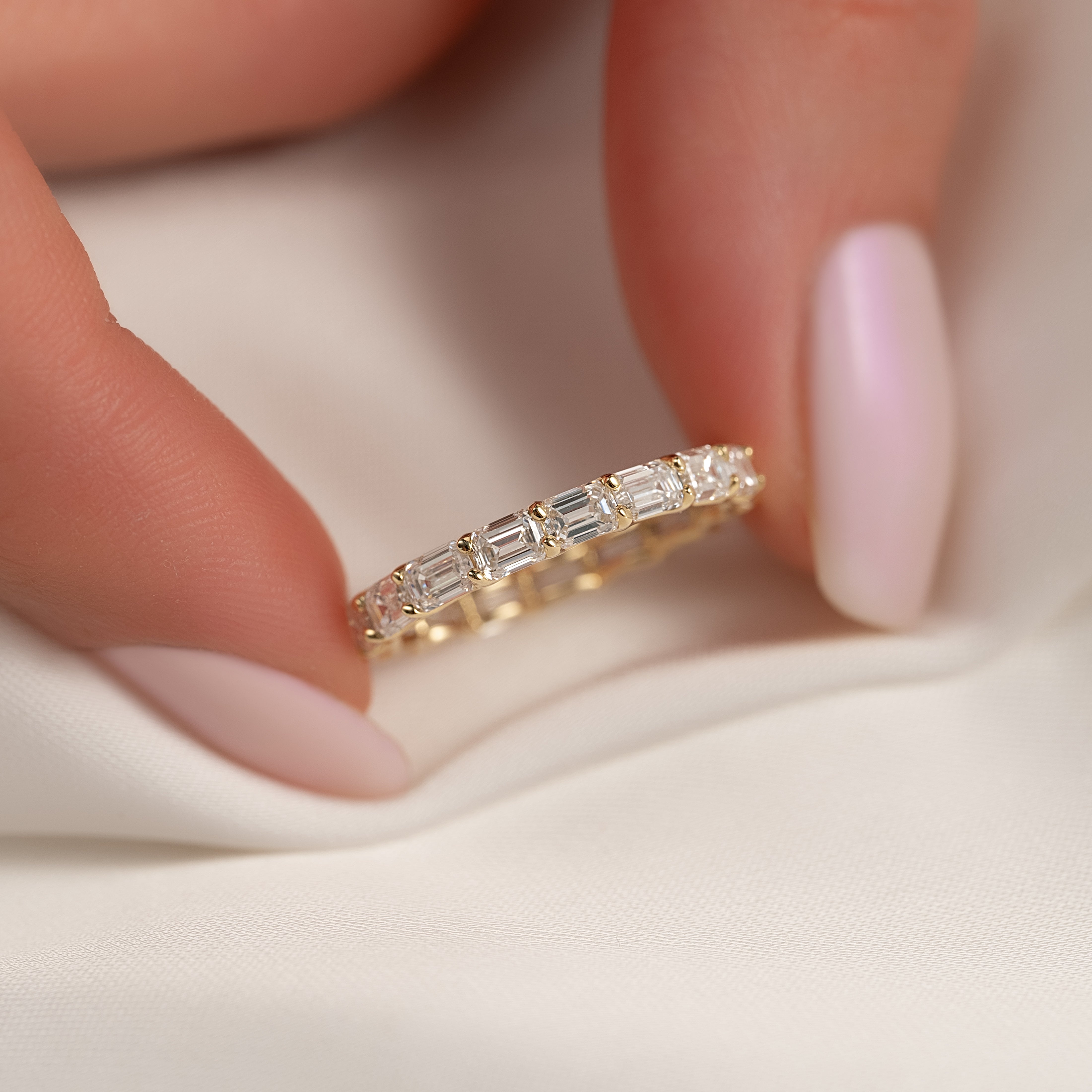 2.5ct Zina Emerald Cut Moissanite Ring - Gold