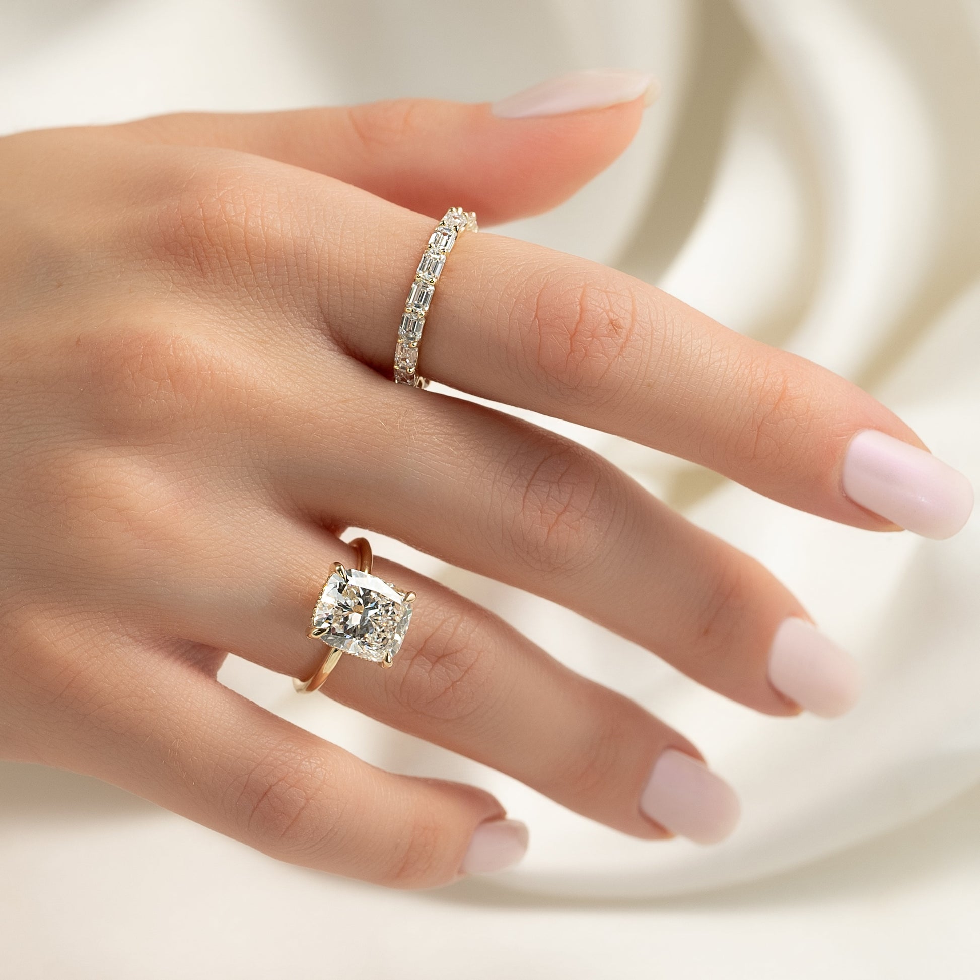 2.5ct Zina Emerald Cut Moissanite Ring - Gold