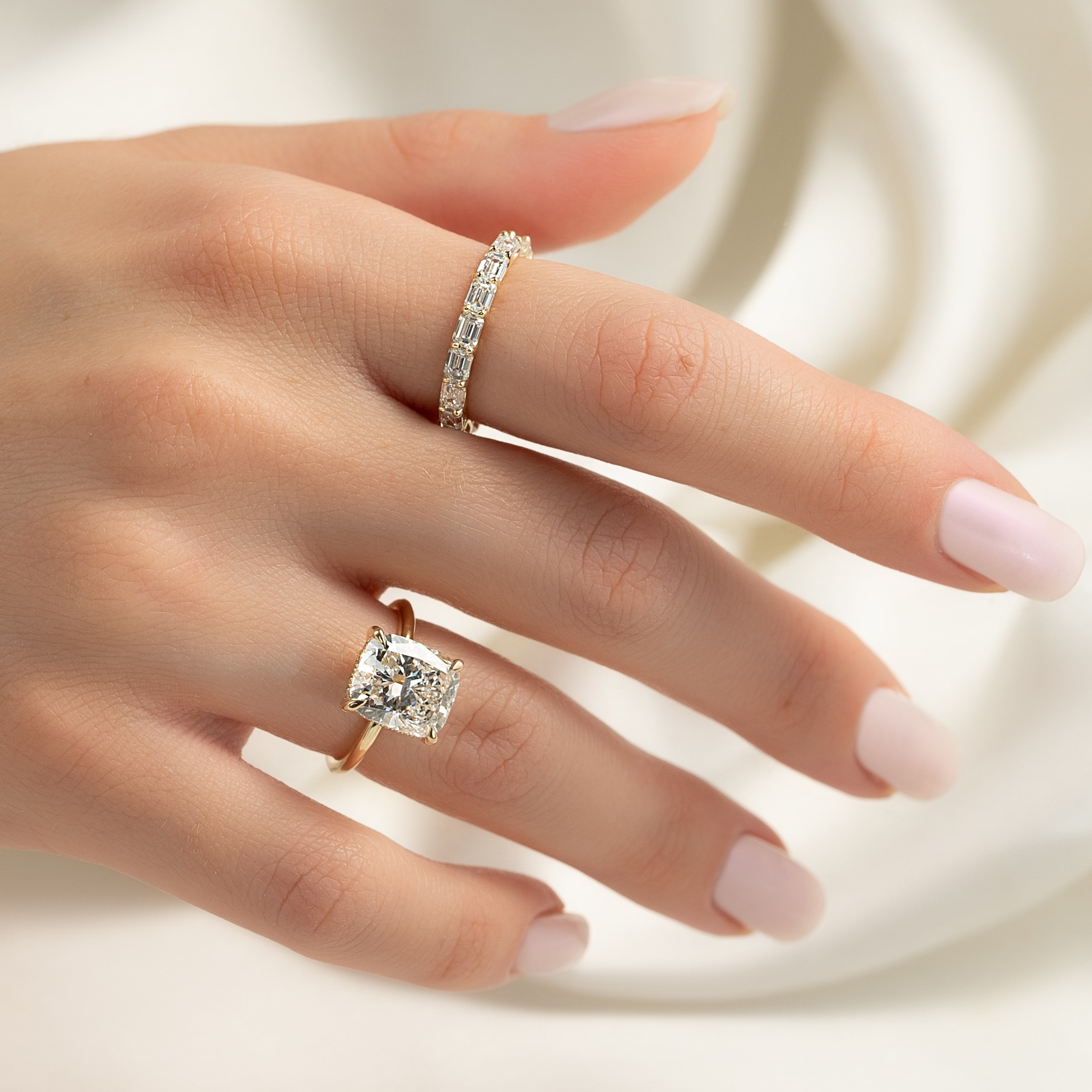 2.5ct Zina Emerald Cut Moissanite Ring - Gold