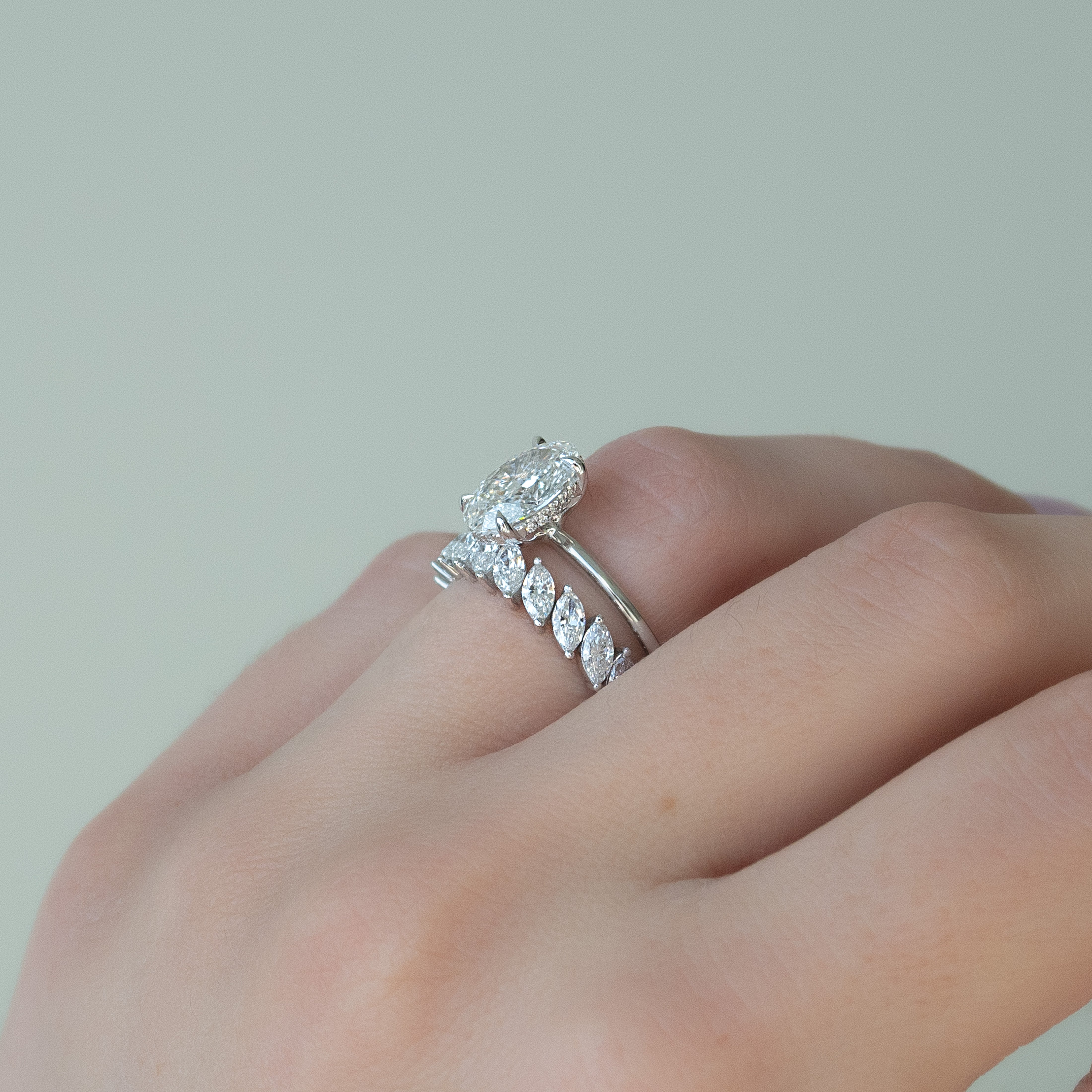 2ct Ysolde Marquise Cut Moissanite Ring - Silver