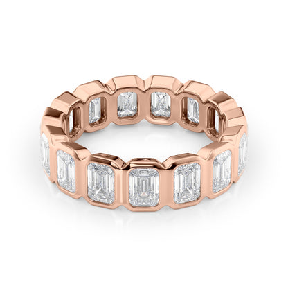 3.5ct Narina Emerald Cut Moissanite Ring - Rose Gold