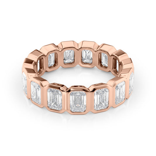 3.5ct Narina Emerald Cut Moissanite Ring - Rose Gold