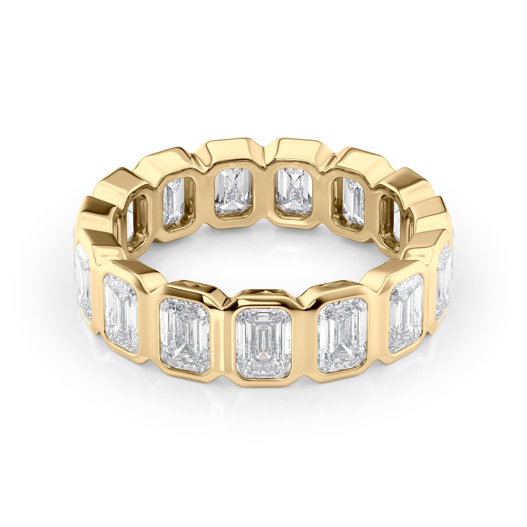 3.5ct Narina Emerald Cut Moissanite Ring - Gold