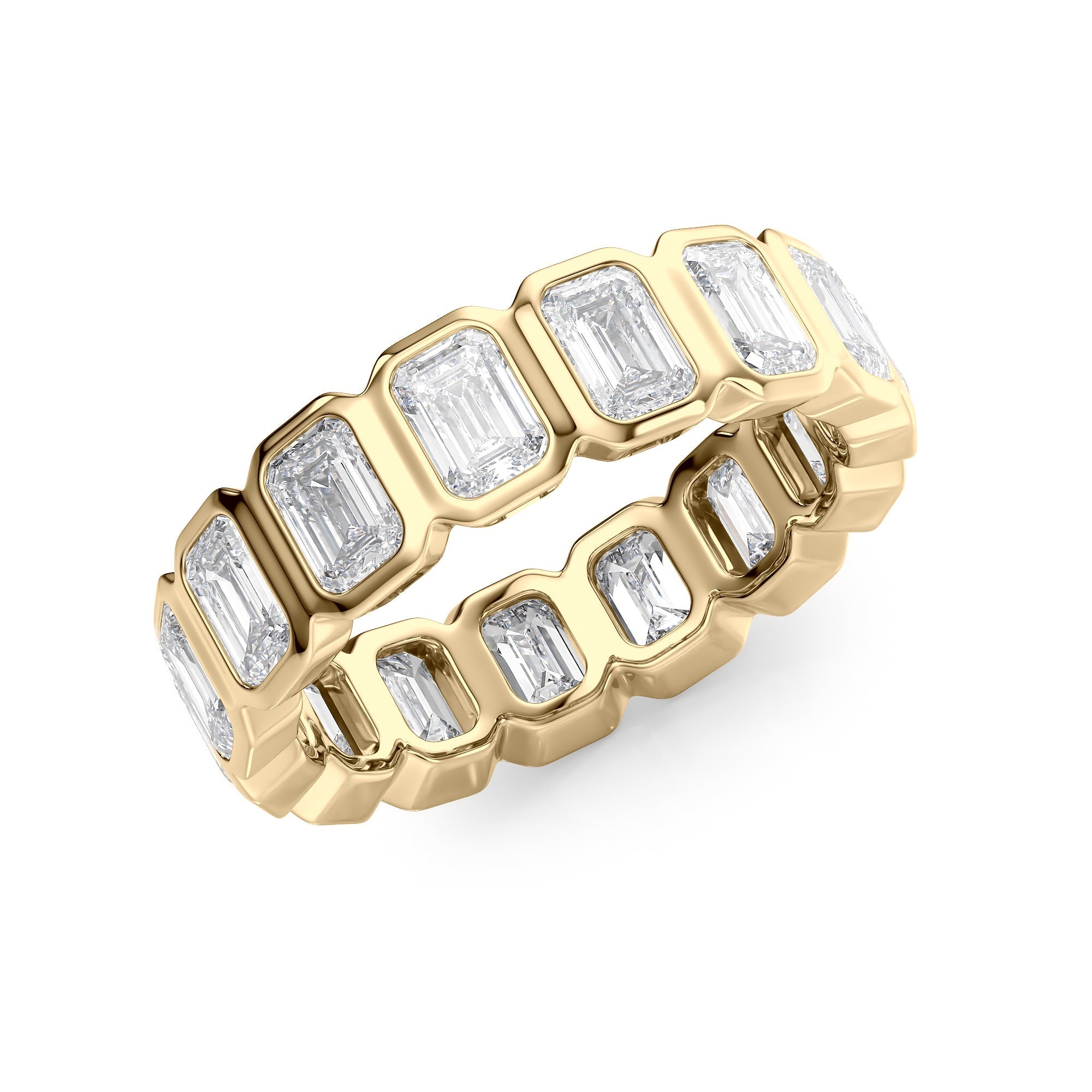 3.5ct Narina Emerald Cut Moissanite Ring - Gold