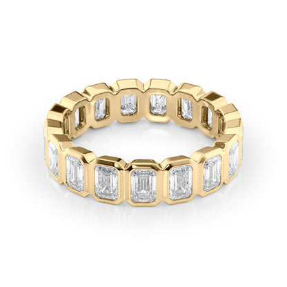 4.5ct Emanuela Emerald Cut Moissanite Ring - Gold