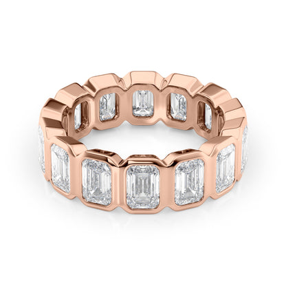 5.5ct Euphrosyne Emerald Cut Moissanite Ring - Rose Gold