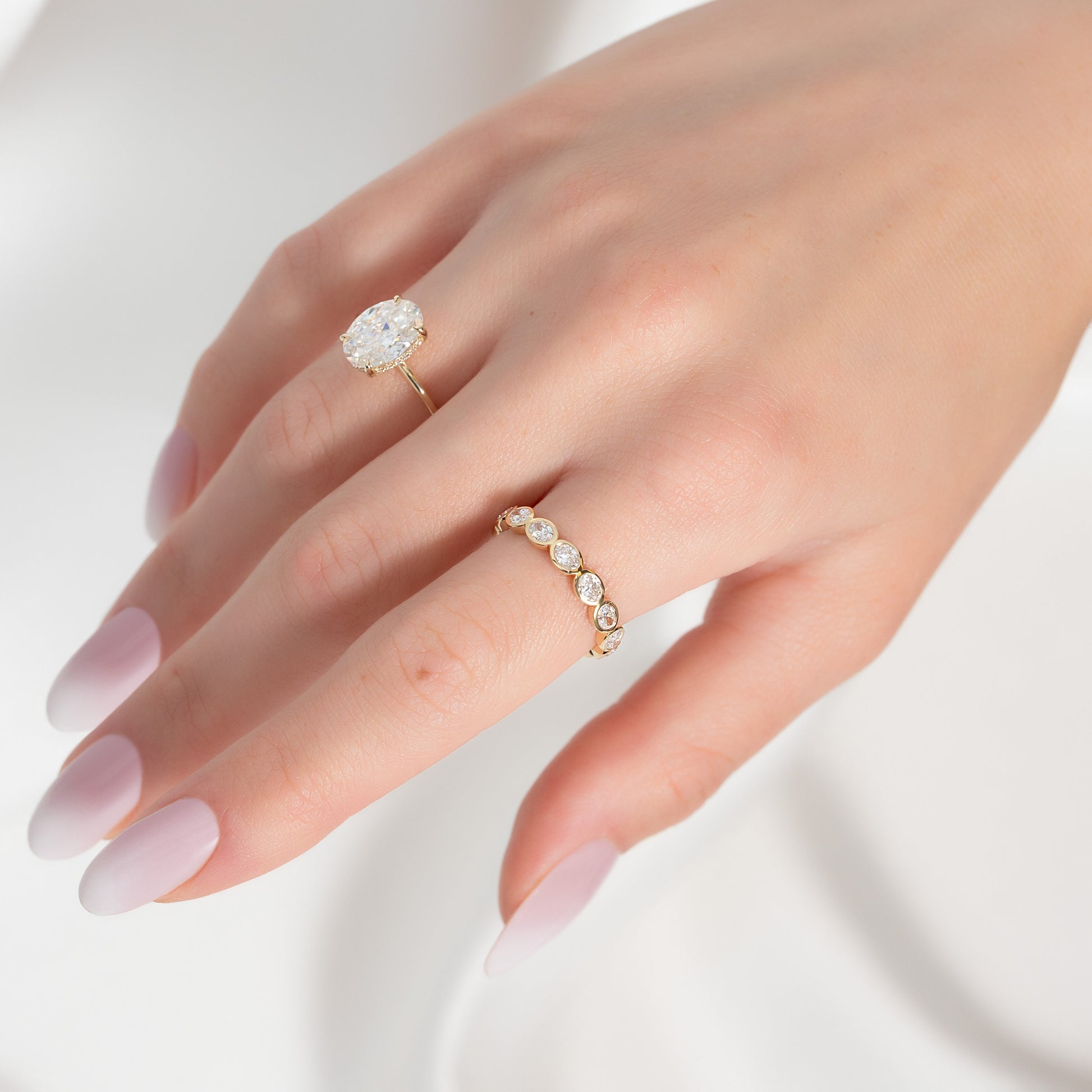 1.4ct Mariquita Oval Cut Moissanite Ring - Gold