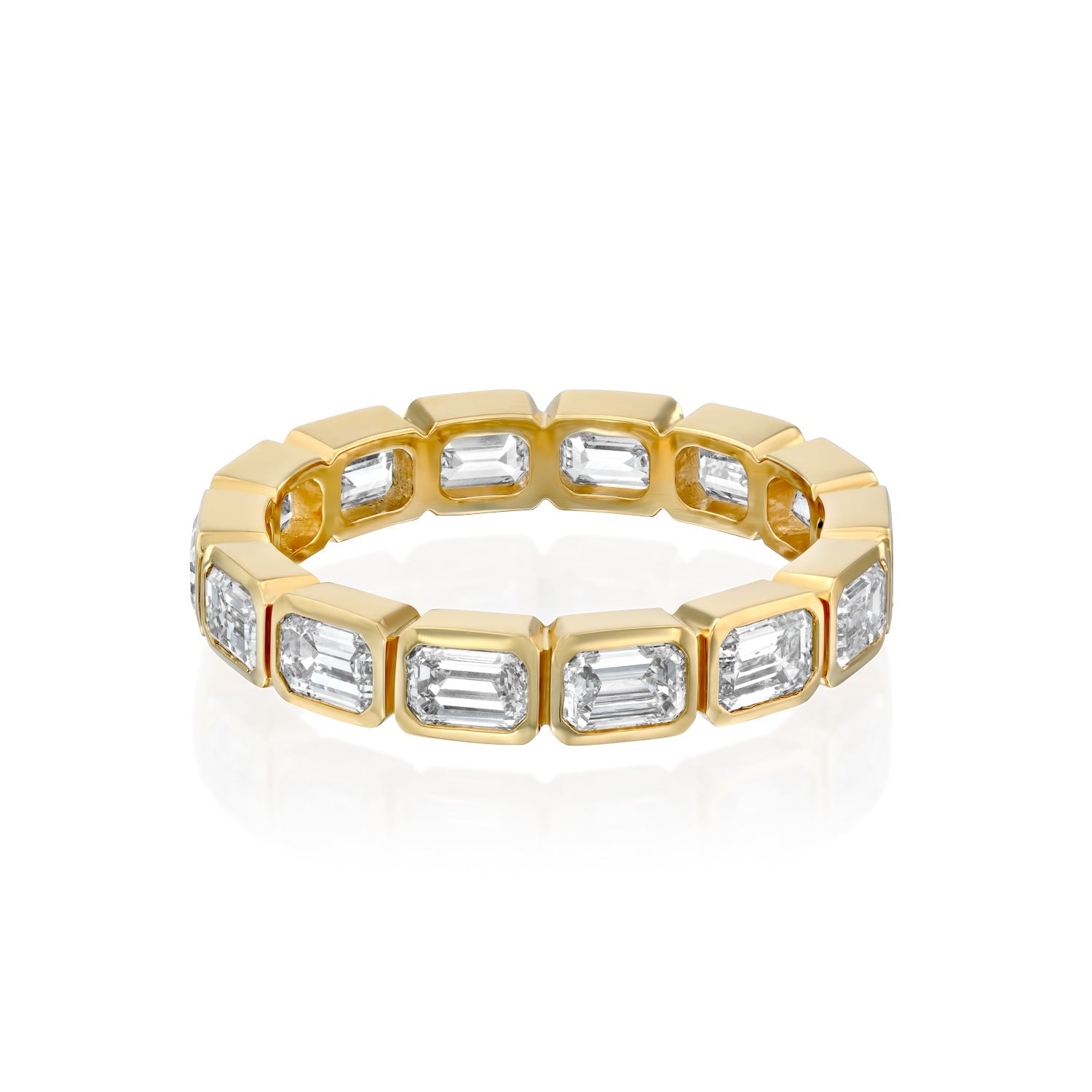 2ct Deidra Emerald Cut Moissanite Ring - Gold