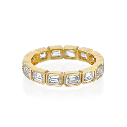 2ct Deidra Emerald Cut Moissanite Ring - Gold