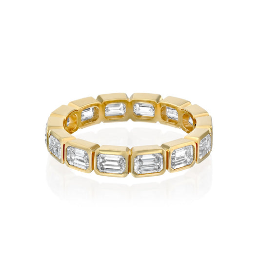 2ct Deidra Emerald Cut Moissanite Ring - Gold