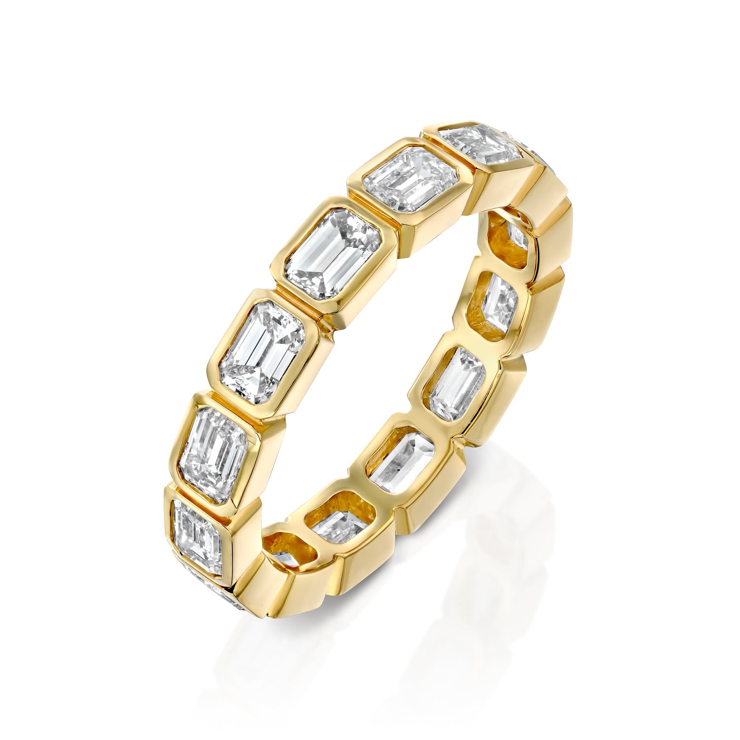 2ct Deidra Emerald Cut Moissanite Ring - Gold