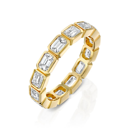 2ct Deidra Emerald Cut Moissanite Ring - Gold