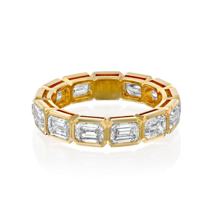 3ct Larissa Emerald Cut Moissanite Ring - Gold
