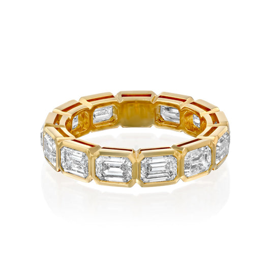 3ct Larissa Emerald Cut Moissanite Ring - Gold