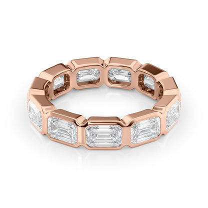 4.5ct Rosena Emerald Cut Moissanite Ring - Rose Gold
