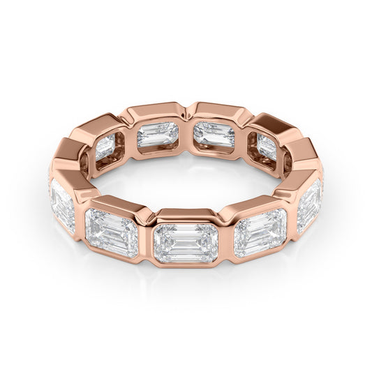 4.5ct Rosena Emerald Cut Moissanite Ring - Rose Gold
