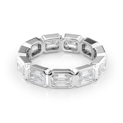 4.5ct Rosena Emerald Cut Moissanite Ring - Silver