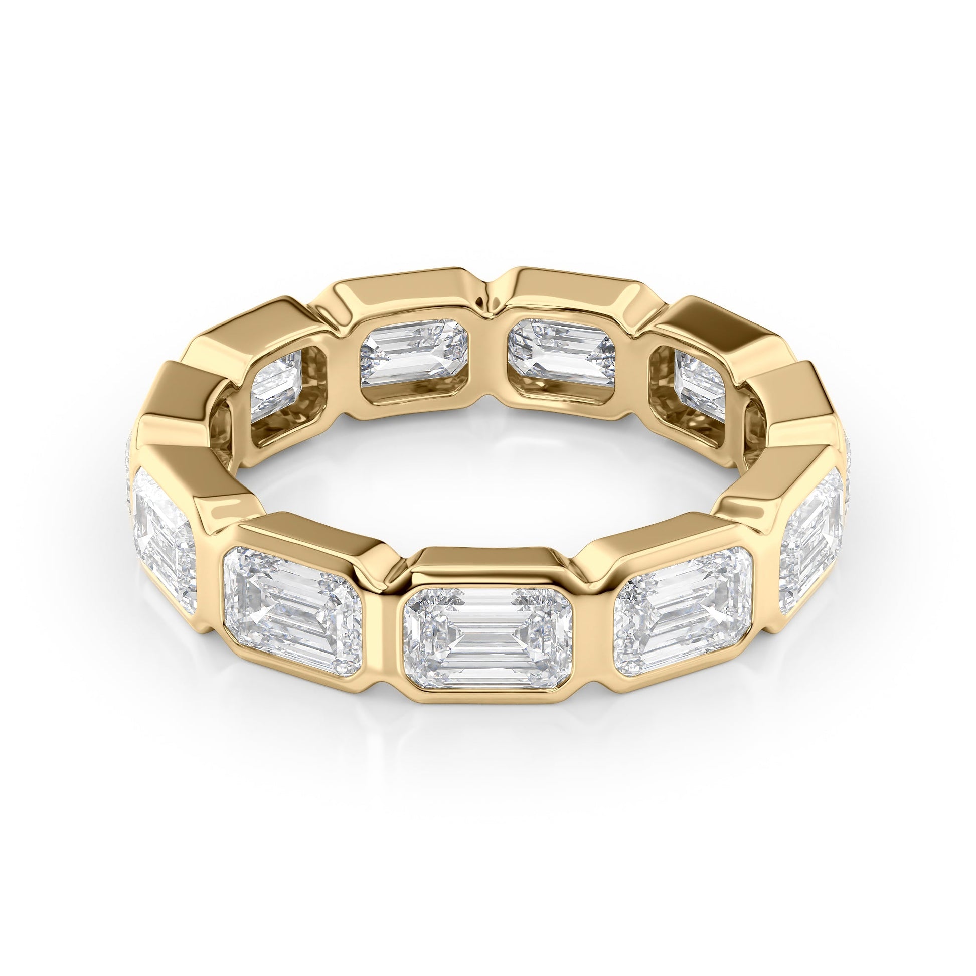 4.5ct Rosena Emerald Cut Moissanite Ring - Gold