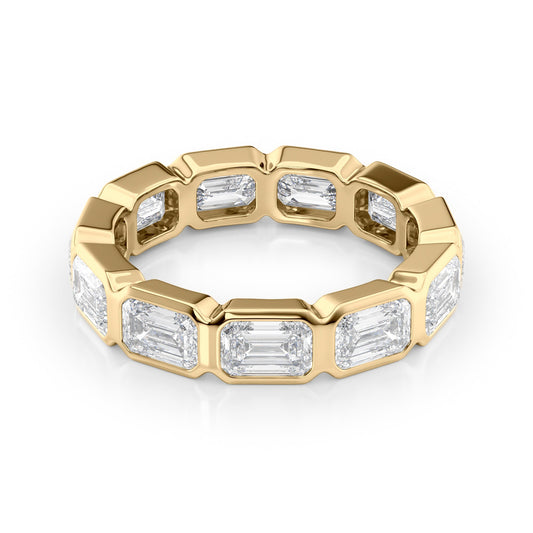 4.5ct Rosena Emerald Cut Moissanite Ring - Gold