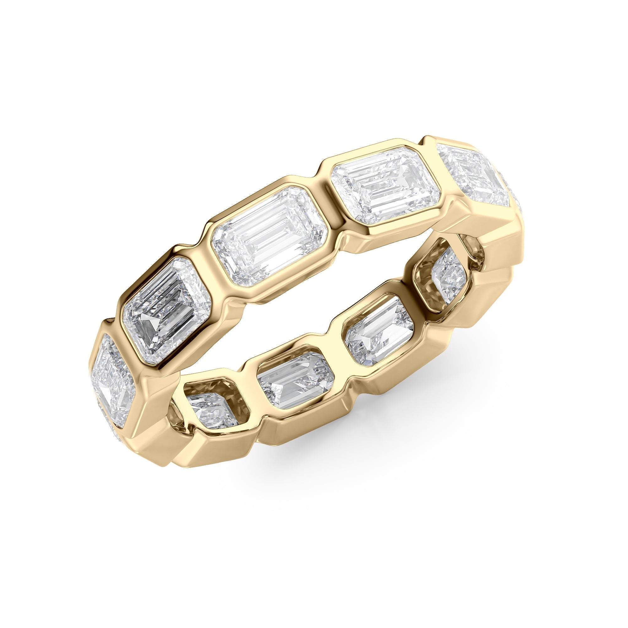 4.5ct Rosena Emerald Cut Moissanite Ring - Gold