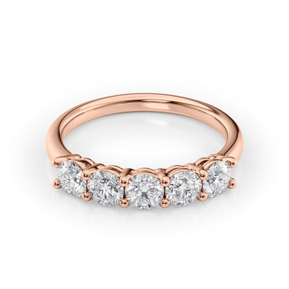 1ct Amira Round Cut Moissanite Ring - Rose Gold