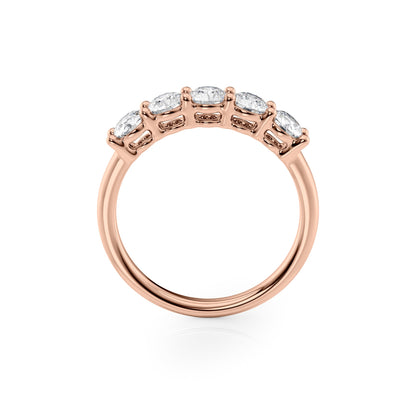 1ct Amira Round Cut Moissanite Ring - Rose Gold