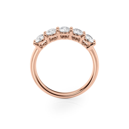 1ct Amira Round Cut Moissanite Ring - Rose Gold