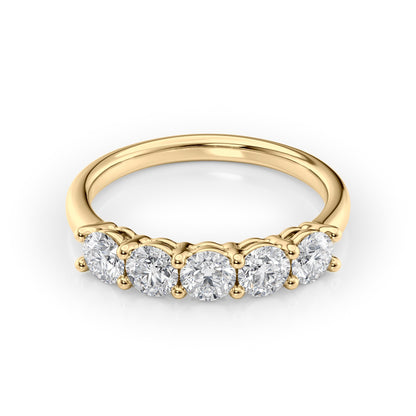 1ct Amira Round Cut Moissanite Ring - Gold