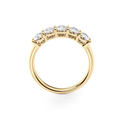 1ct Amira Round Cut Moissanite Ring - Gold