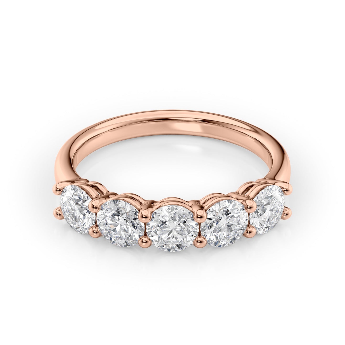 1.5ct Solinda Round Cut Moissanite Ring - Rose Gold