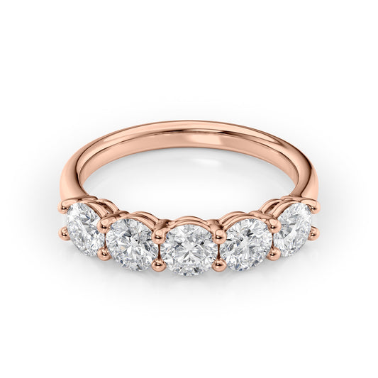 1.5ct Solinda Round Cut Moissanite Ring - Rose Gold