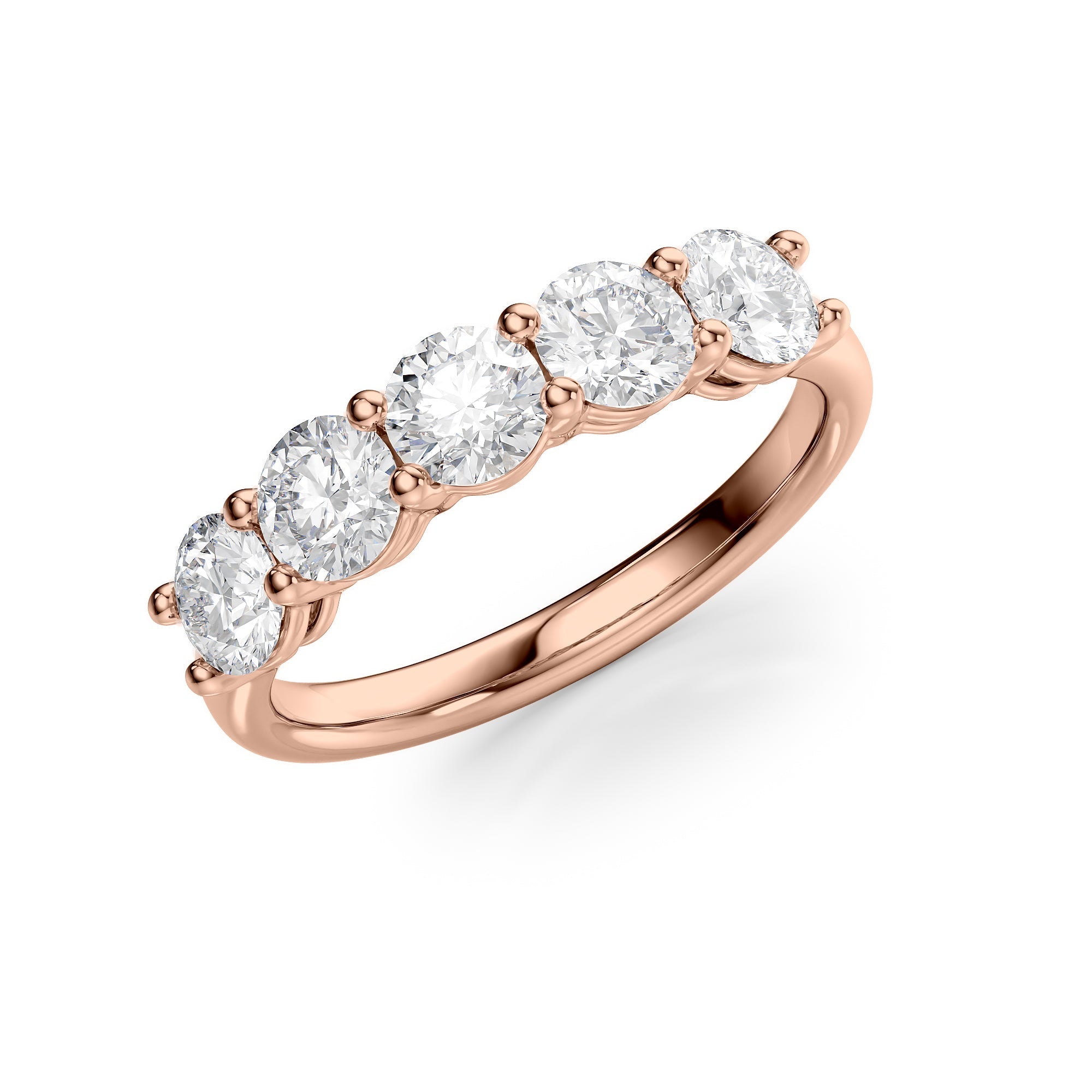 1.5ct Solinda Round Cut Moissanite Ring - Rose Gold