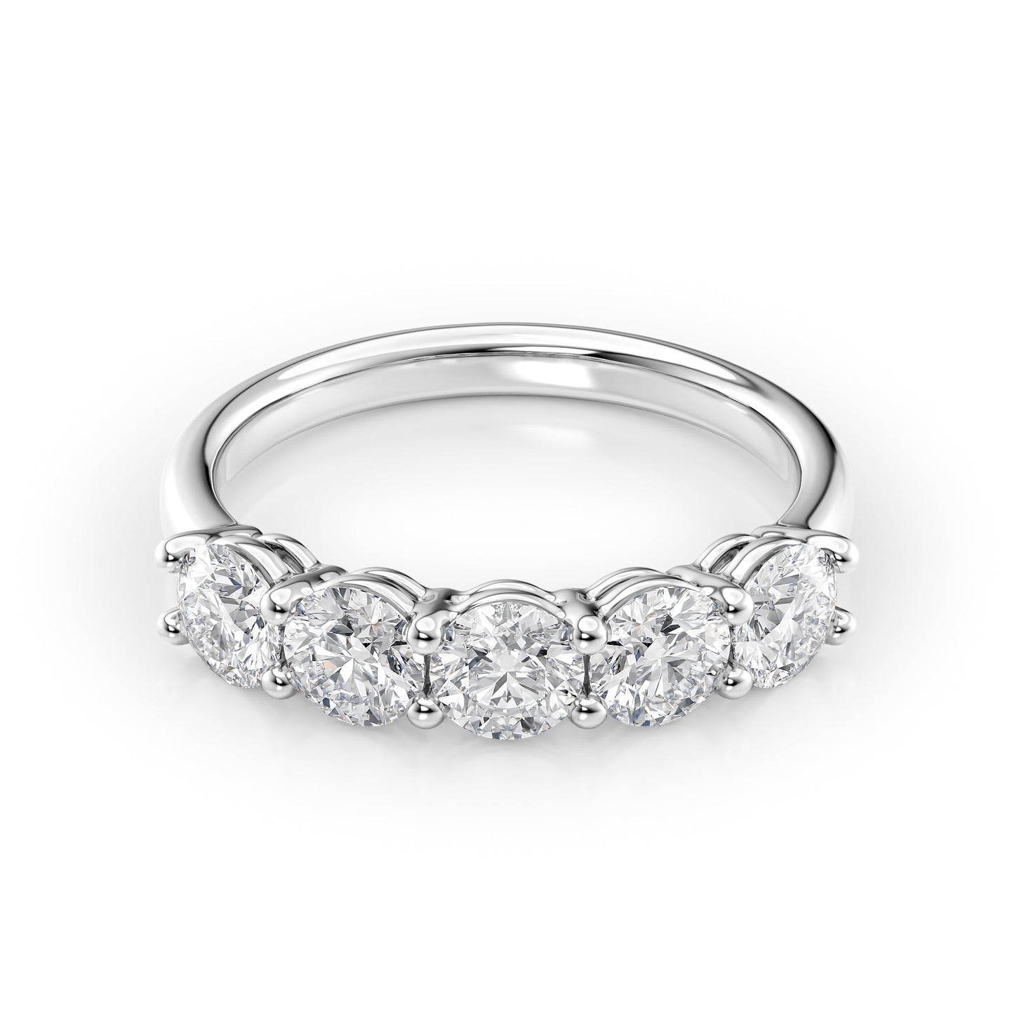 1.5ct Solinda Round Cut Moissanite Ring - Silver