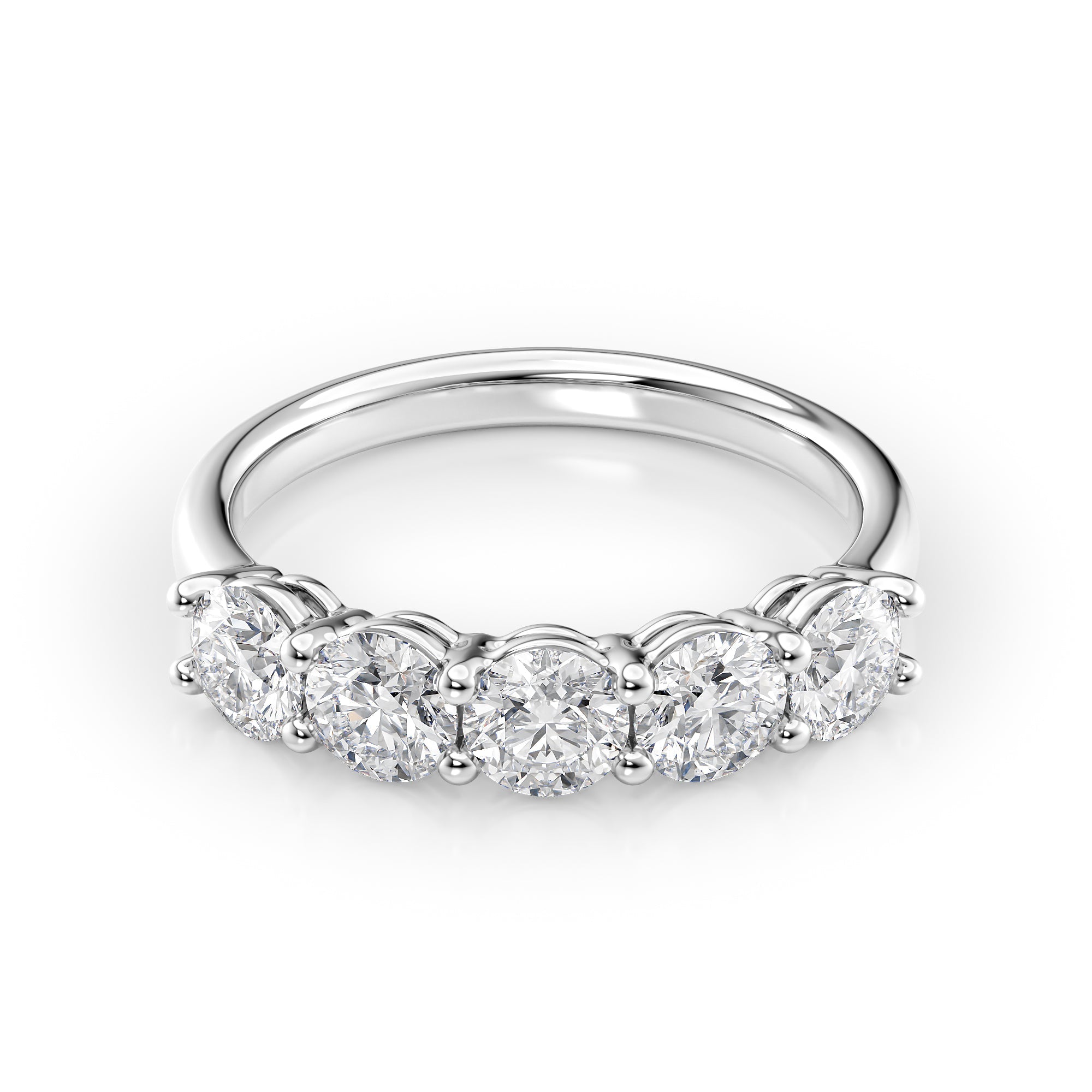 1.5ct Solinda Round Cut Moissanite Ring - Silver