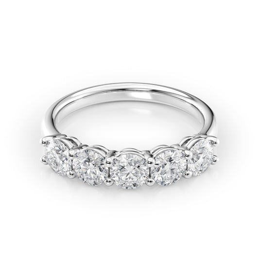 1.5ct Solinda Round Cut Moissanite Ring - Silver