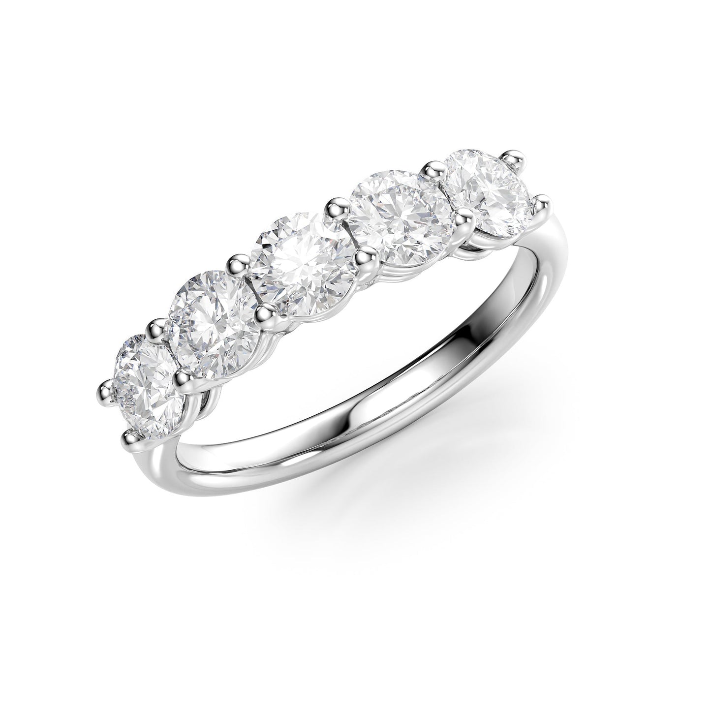 1.5ct Solinda Round Cut Moissanite Ring - Silver