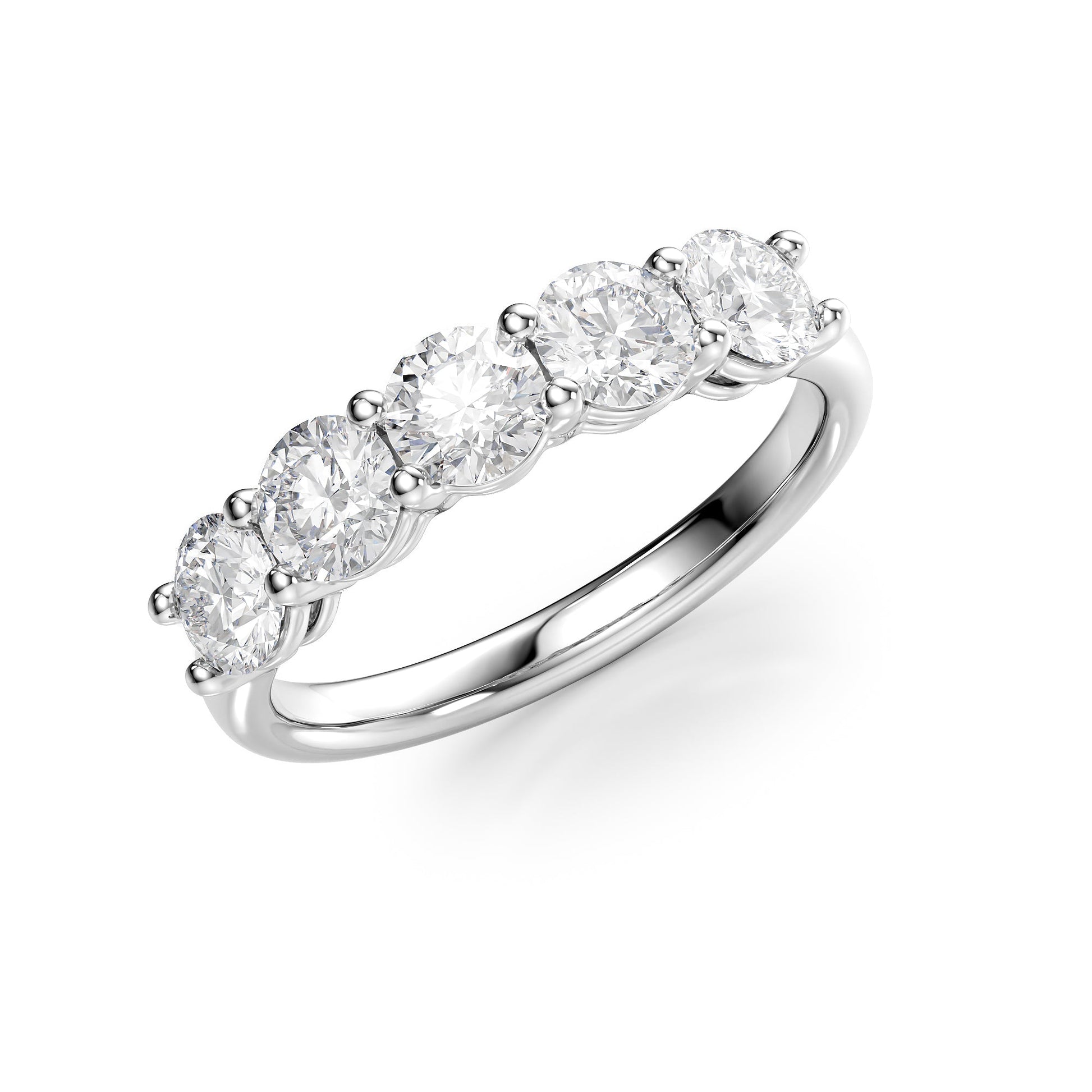 1.5ct Solinda Round Cut Moissanite Ring - Silver