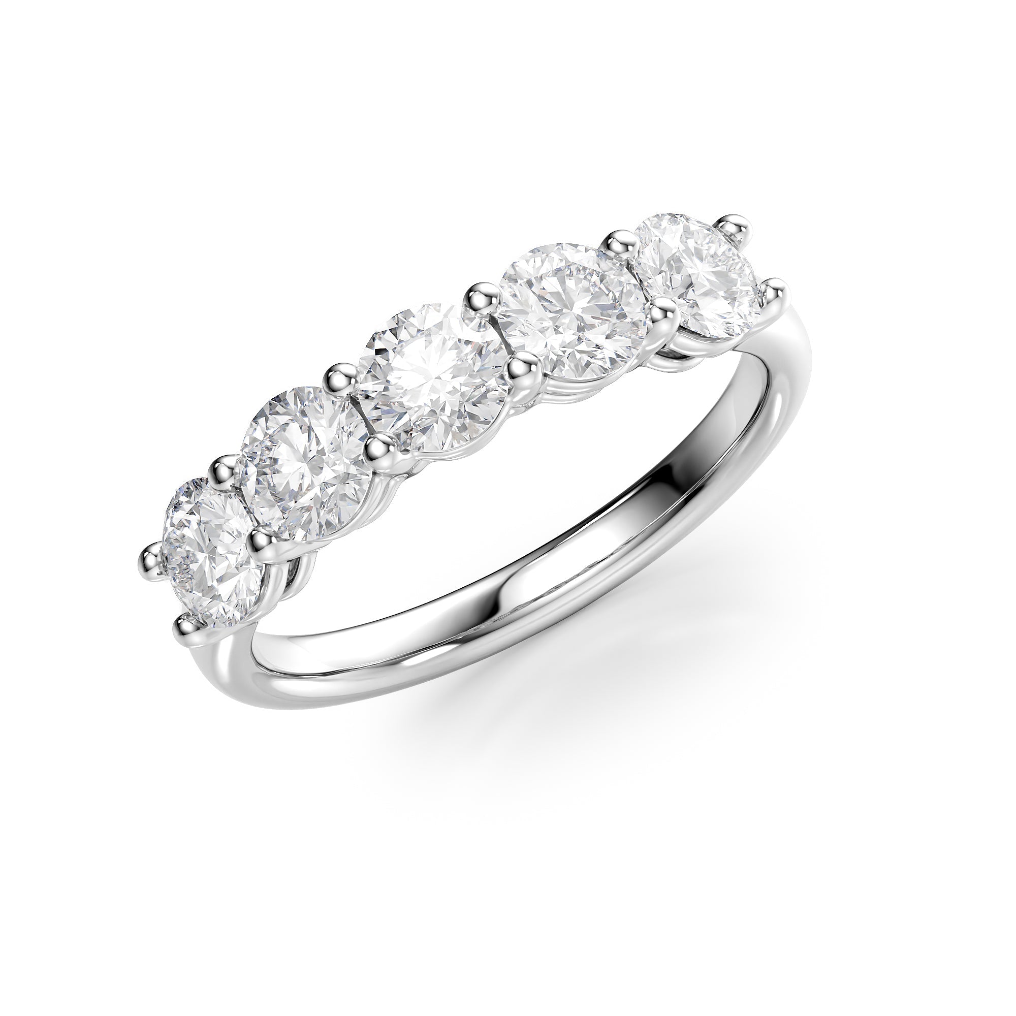 1.5ct Solinda Round Cut Moissanite Ring - Silver