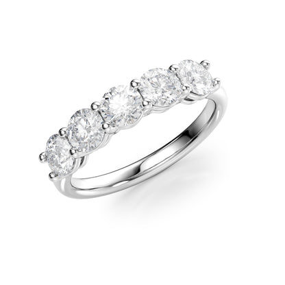1.5ct Solinda Round Cut Moissanite Ring - Silver