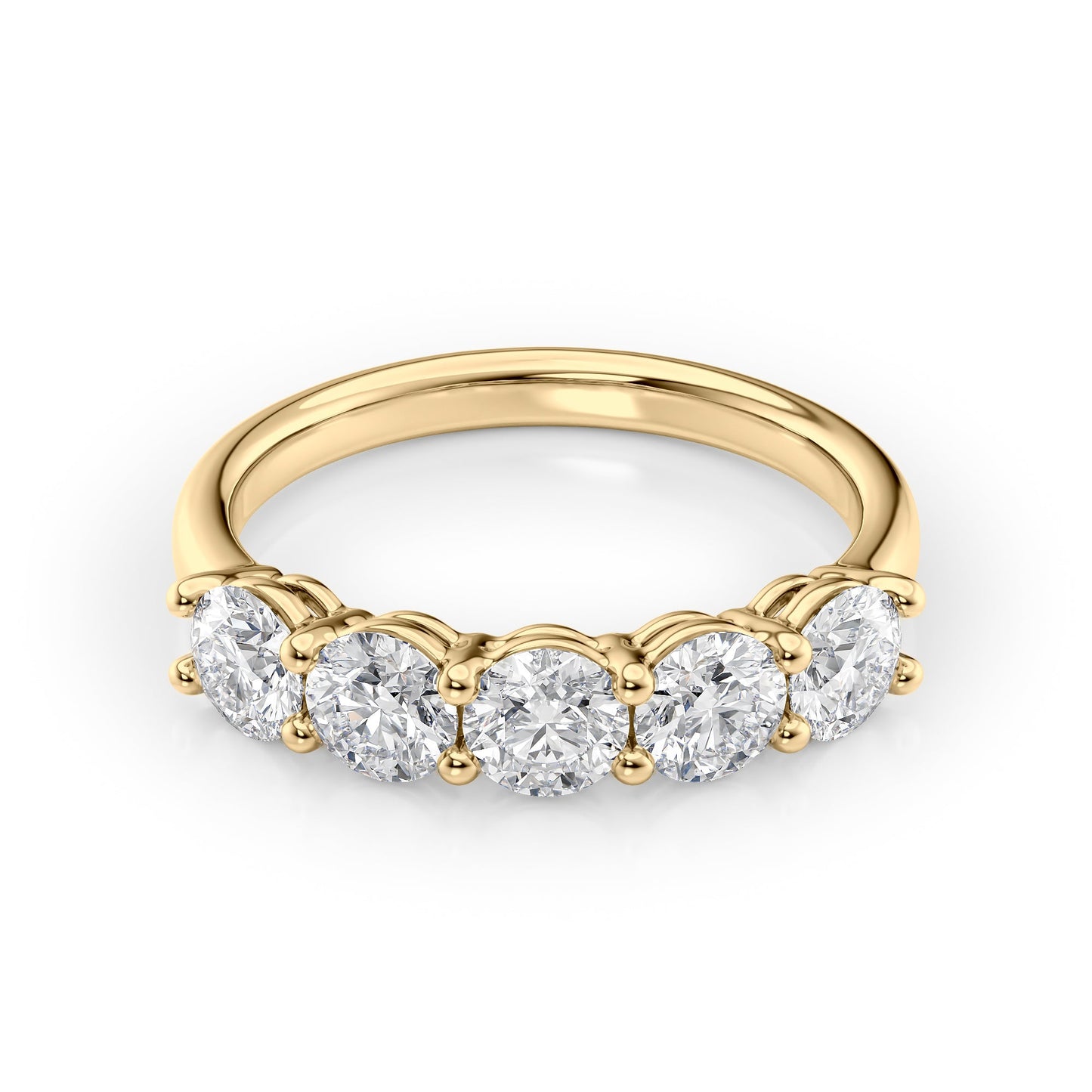1.5ct Solinda Round Cut Moissanite Ring - Gold