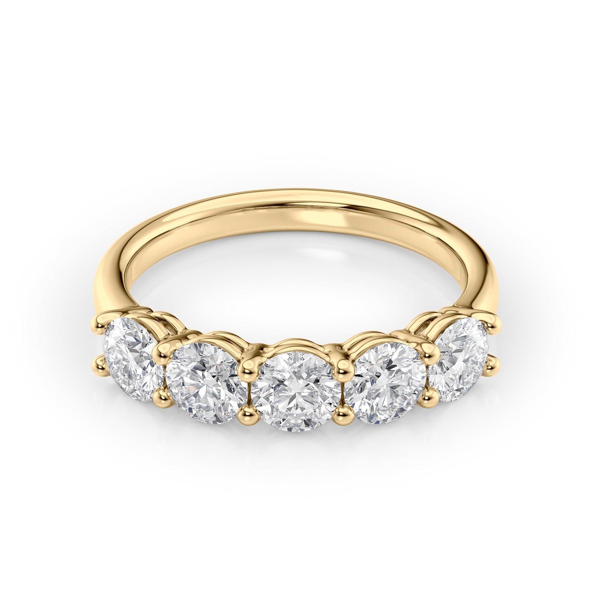 1.5ct Solinda Round Cut Moissanite Ring - Gold