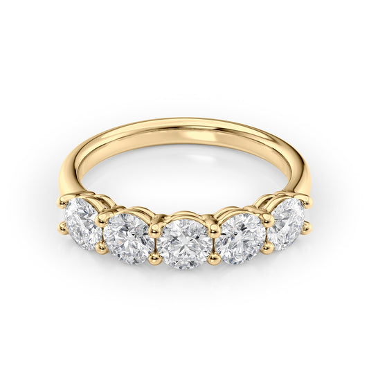 1.5ct Solinda Round Cut Moissanite Ring - Gold