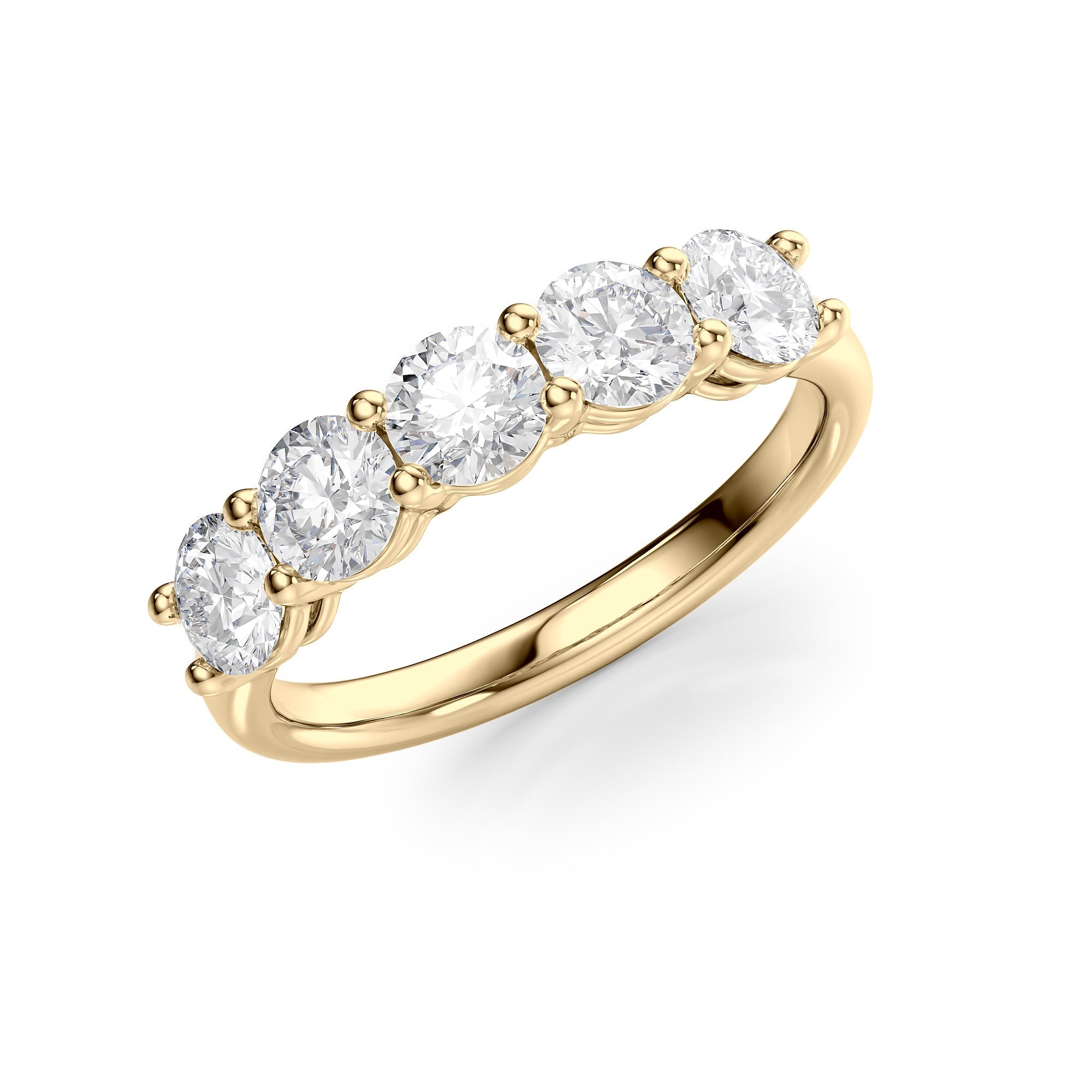 1.5ct Solinda Round Cut Moissanite Ring - Gold